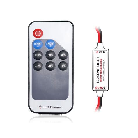 DC5 24V 12A LED Controller 9 Keys Mini RF Wireless Remote Control