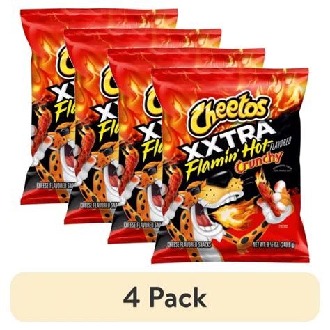 Cheetos Crunchy Flamin Hot Cheese Flavored Snack Chips Oz Packs Picclick Ca