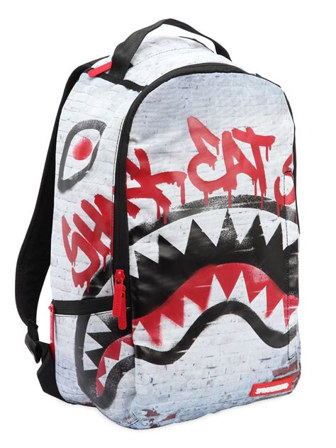 Sprayground Backpack Angled Shark Red