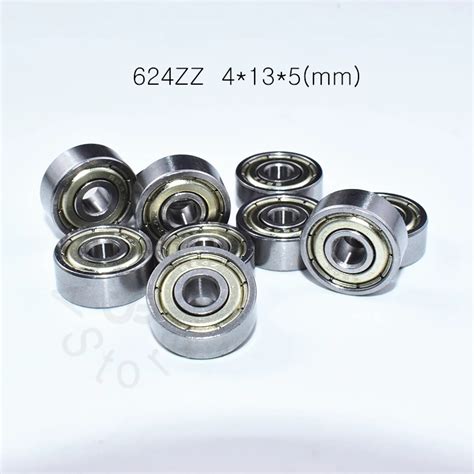 베어링 탄소강 금속 밀봉 고속 기계 장비 부품, 624ZZ, 10 개, 4*13*5mm, 무료 배송|수염| - AliExpress
