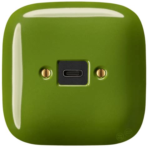 Square Porcelain Wall Socket Usb C Green Dyke And Dean