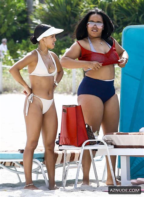 Karrueche Tran White Sexy Bikini On The Beach In Miami Aznude
