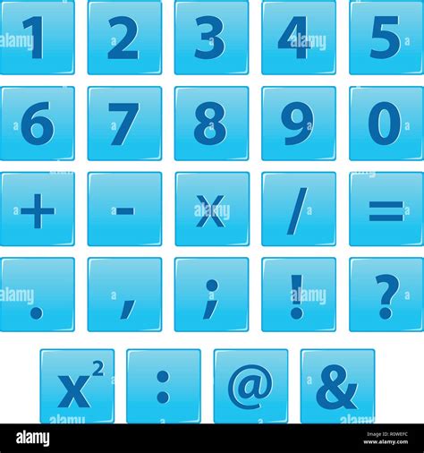 Set of number and math symbol illustration Stock Vector Image & Art - Alamy