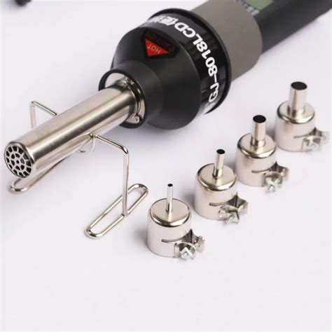 Lcd V W Degree Adjustable Electronic Hot Air Heat Gun Desoldering Soldering Ic Smd Bga