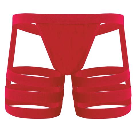 Lingerie Homme String Slip Jarreti Re Sous V Tement Avec Porte Jarretelles Sexy Ebay