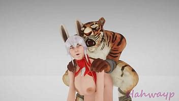 Furry Tiger Gently Fucks Sweet Bunny Furry Monster 3D Porn Wild Life XVIDEOS