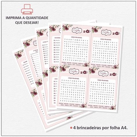 Kit Brincadeiras De Ch De Cozinha Marsala E Nude Est Dio Creatus