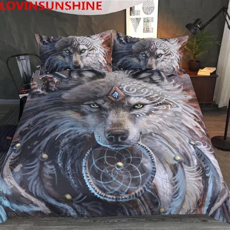 Buy Lovinsunshine 3d Wolf Bedding Set King Comforter