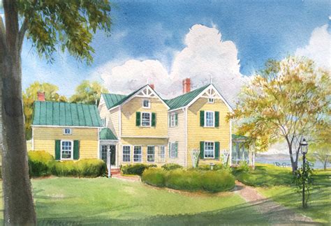 watercolor house painting