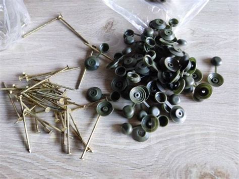 Гвозди с закрывающейся шляпкой Ондулин Красный и Зеленый одним лотом, в ...