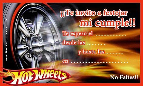 Invitaci N De Cumplea Os De Hot Wheels