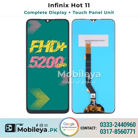 Infinix Hot Display Panel With Fitting Mobileya