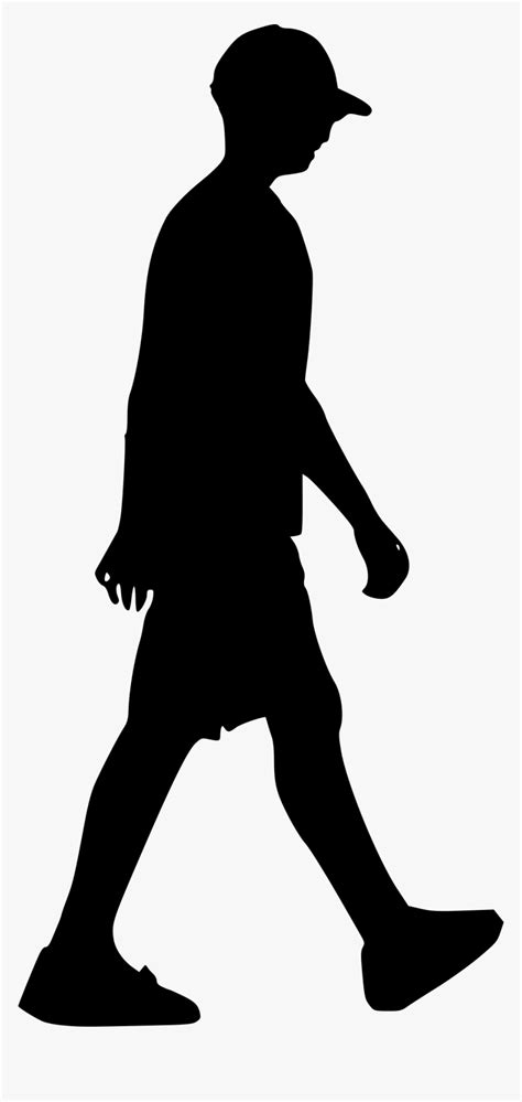 Silhouette Of A Woman Walking Away Hd Png Download Transparent Png