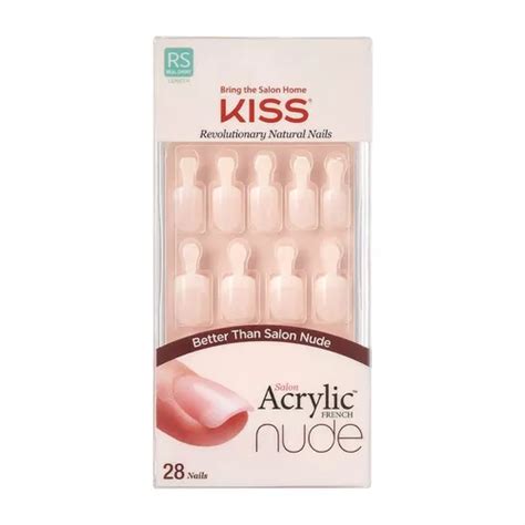 U As Postizas Kiss Acrylic French Kan Nude Breathtaking Liso Pzas Cuadrada Regular Incluye