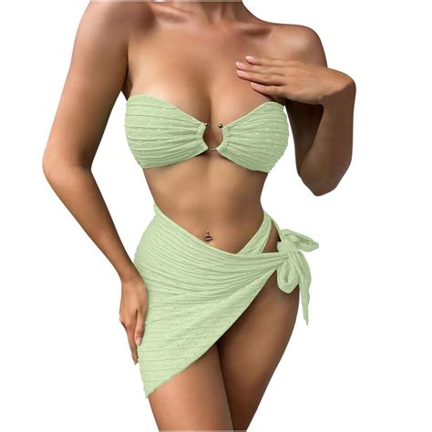 Bsdjilfg Clearance Off Two Piece Bikini Set Cute Swimsuit Cheeky Bathing Suits Strappy