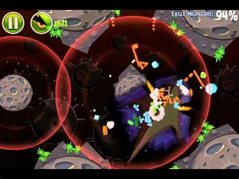 Angry Birds Space Level D Space Eagle Walkthrough Danger