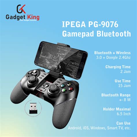 Jual Ipega PG-9076 Gamepad Wireless Bluetooth Stick Gaming Android iOS ...