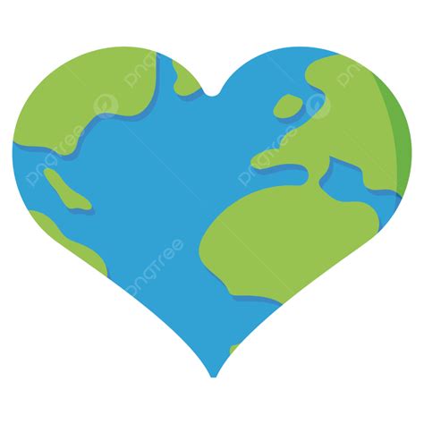 Elemento Png De Tierra En Forma De Corazón PNG Elemento Png él Debe