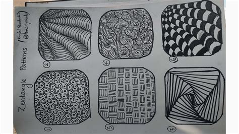 Easy Zentangle Pattern Sheet