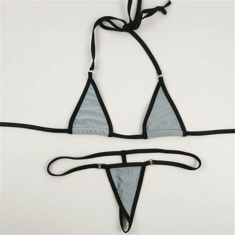 Women Sexy Mini Micro Swimwear Bikini Set Piece Swimsuit Beachwear Bathing Suit Sunbath Thongs