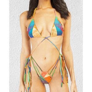 Luxevana Swim African Print Micro Bikini Set Poshmark