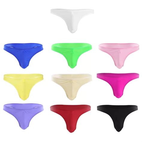 HERREN DESSOUS GERAFFTE Bikini Slips Unterhosen G String Tanga Bademode Badehose EUR 5 47