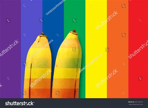 Couple Bananas Rainbow Flag Symbol Gay Stock Photo Edit Now