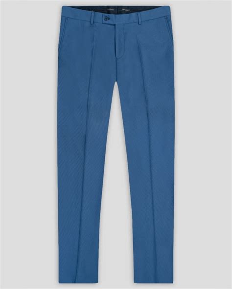 СИН КЛАСИЧЕСКИ КОСТЮМ ОТ СТРУКТУРЕН ПЛАТ С ДВУЦВЕТНА ПАНАМЕНА СПЛИТКА ...