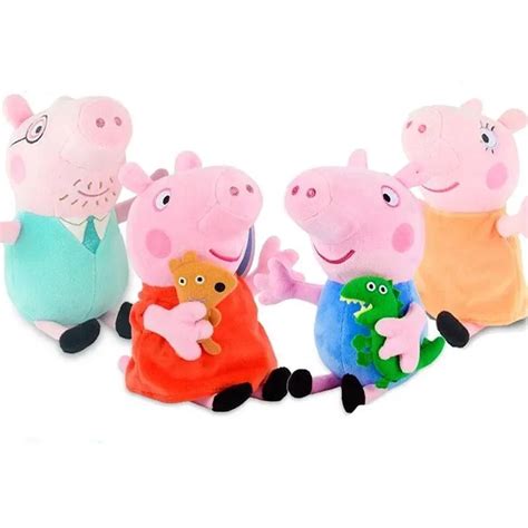 Kit Familia Peppa Pig Papai Mamae Peppa E George 24cm No Shoptime