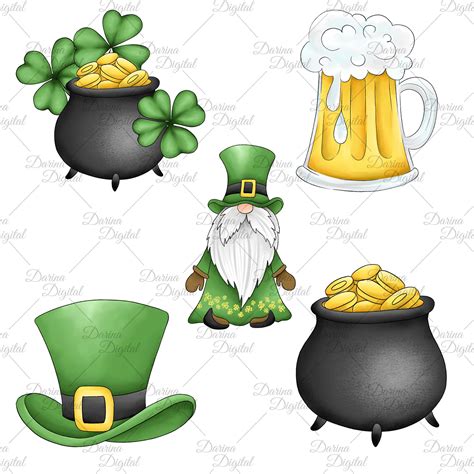 St. Patrick gnomes clipart By DigitalDesignsAndArt | TheHungryJPEG