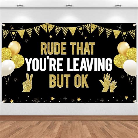 Amazon.com: We Will Miss You Decorations Rude That You're Leaving But