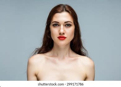 Woman Studio Portrait Half Naked Stock Photo Edit Now 299171699