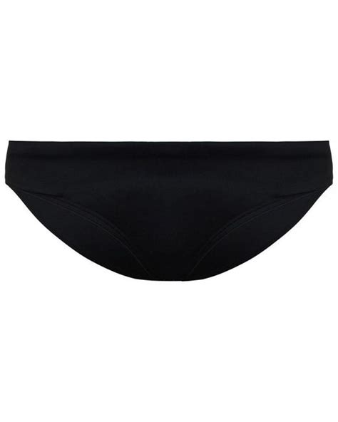 Nike Logo Bikini Bottoms In Black Lyst Uk