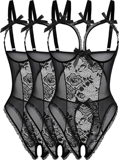 Avidlove Women One Piece Lingerie Sexy Lace Babydoll Mini Bodysuit