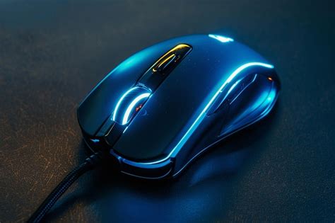 Premium Photo | Gaming mouse with neon lighting Closeup photo and dark ...