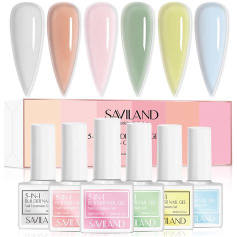 Amazon Saviland Acrylic Nail Kit Acrylic Powder Set Clear Nude Pink Acrylic Nail Kit