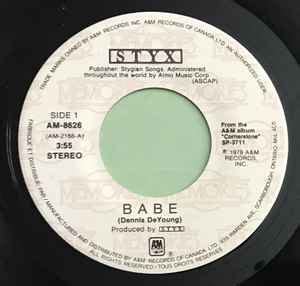 Styx Babe Vinyl 7 45 RPM Reissue 1979 R24224807 Discogs
