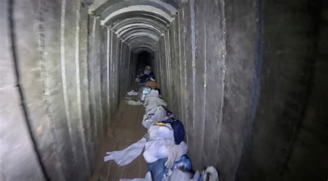 Israel shares video of cramped, bloody tunnel where hostages were held