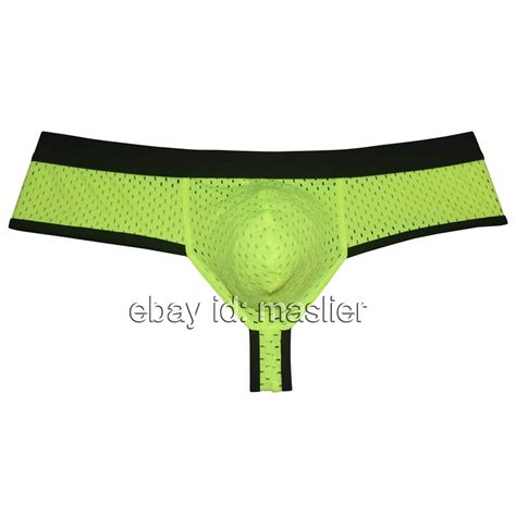 Men S Cheeky Pouch Boxers Thong Breathable Brazilain Bikini Underwear EBay