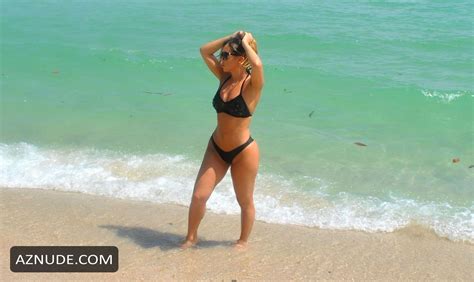 Lauryn Goodman Enjoys A Day On The Beach With Her Skimpy Black Bikini In Barbados Aznude