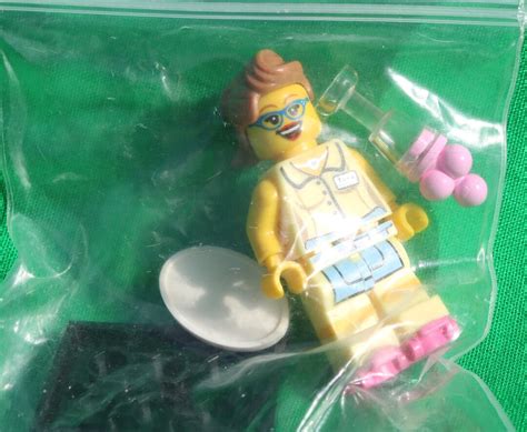 Lego Minifigure Diner Waitress Collectible Has Skates Etsy