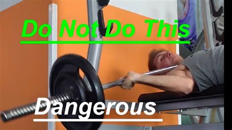 Bench Press Without A Spotter Dangerous Youtube