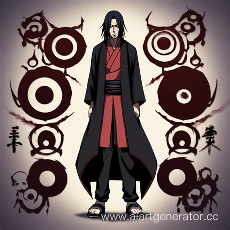Itachi Uchiha Confrontation Eerie Cemetery Scene With Bloody Tears And