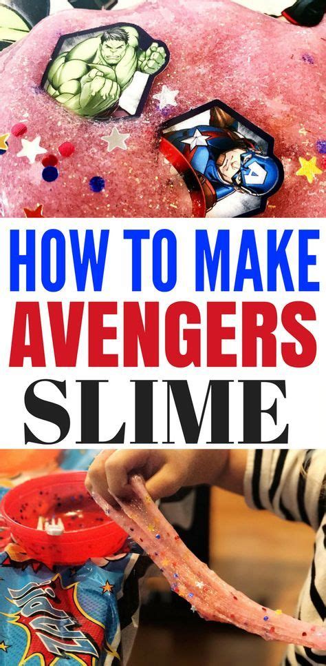 How To Make Avengers Slime Superhero Party Superhero Party