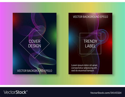Quantum Cover Template With Colourful Stream Vector Image