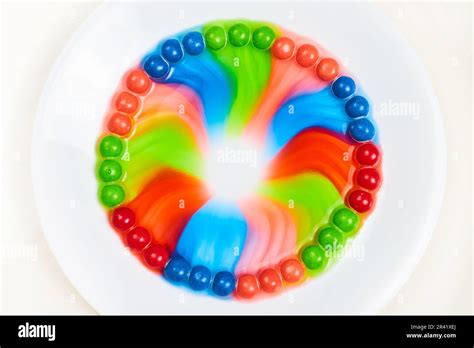 Skittles Rainbow Swirl Center Background Stock Photo Alamy