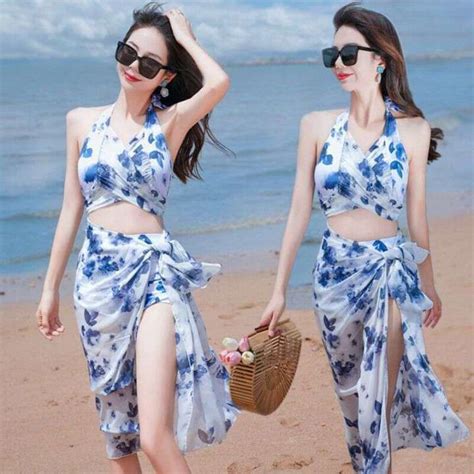 Vacation Seaside Hot Spring Women Split BIKINI Three Piece Suit European American High End New