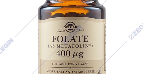 SOLGAR Фолна киселина (метафолин) 400 мкг, 50 таблети