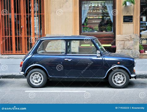 retro mini   street editorial stock photo image  estate