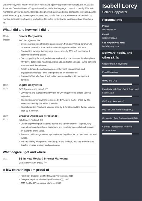 Crafting The Perfect Copywriter Resume For 2025